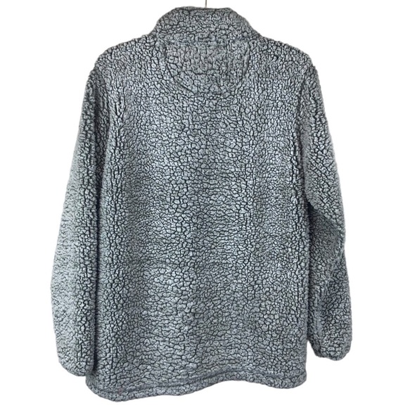 Simply‎ Southern Women’s Sherpa Faux Shearling Quarter Zip Popover Gray - Picture 7 of 11